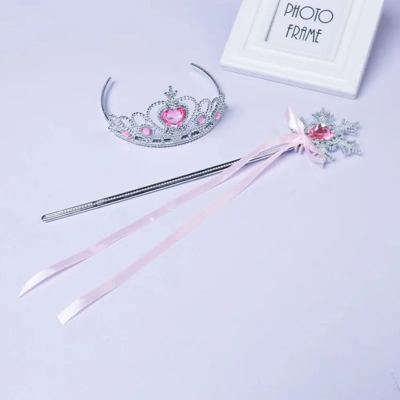 Тиары-короны в виде принцессы Эльзы 2 шт. повязка на голову для детей шоу