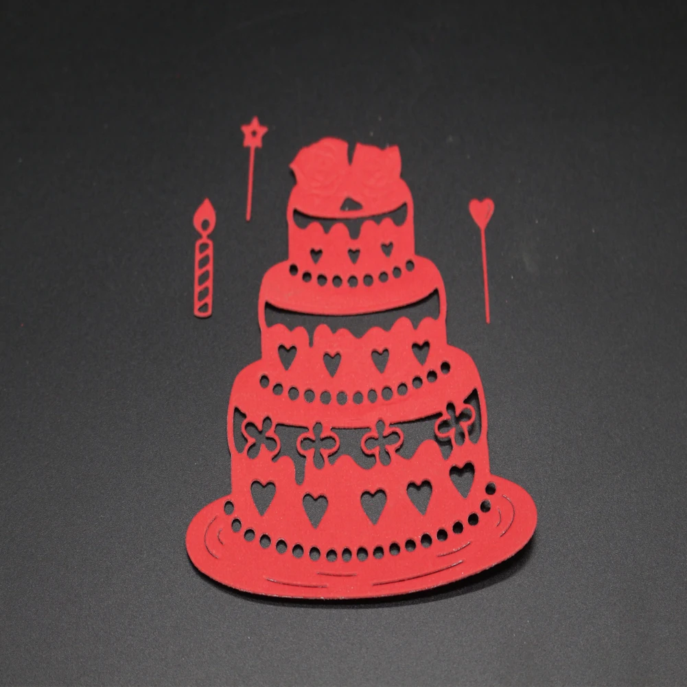 Рамка для торта на день рождения металлическая форма вырезания свечей тиснение