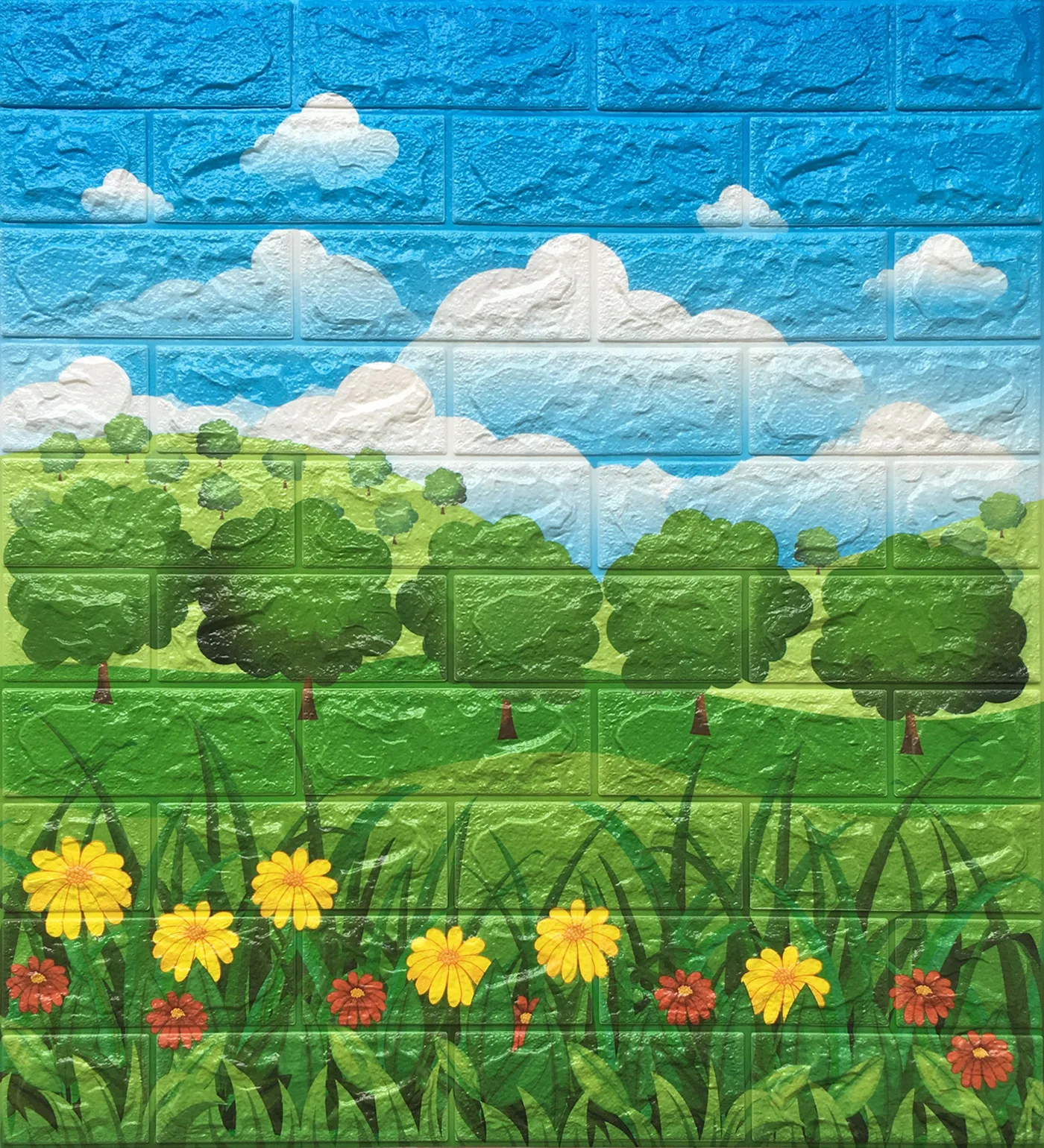 

Kids 3D Wallpaper Stickers Waterproof Sticker Home Decoration 3D Self-adhesive Wallpaper Children Bedroom