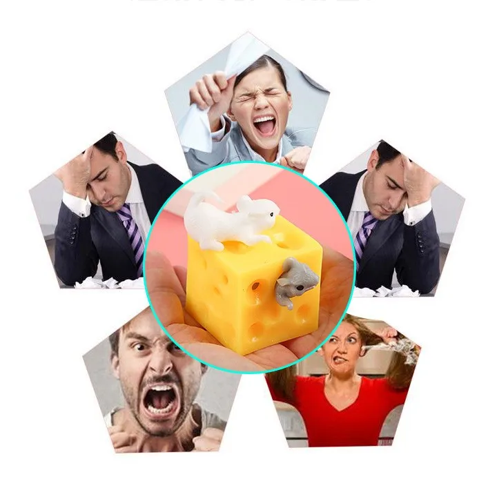 

Fidget Squeeze Toys Relax Mood Cute Cheese Mouse Creative Tricky Scary Pinch Music Decompression Toy Wonderful Gift For Friends