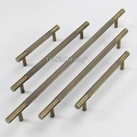 plus length 4pcs solid pure brass knurled t bar furniture handles bronze drawer pulls cupboard cabinet pulls handles