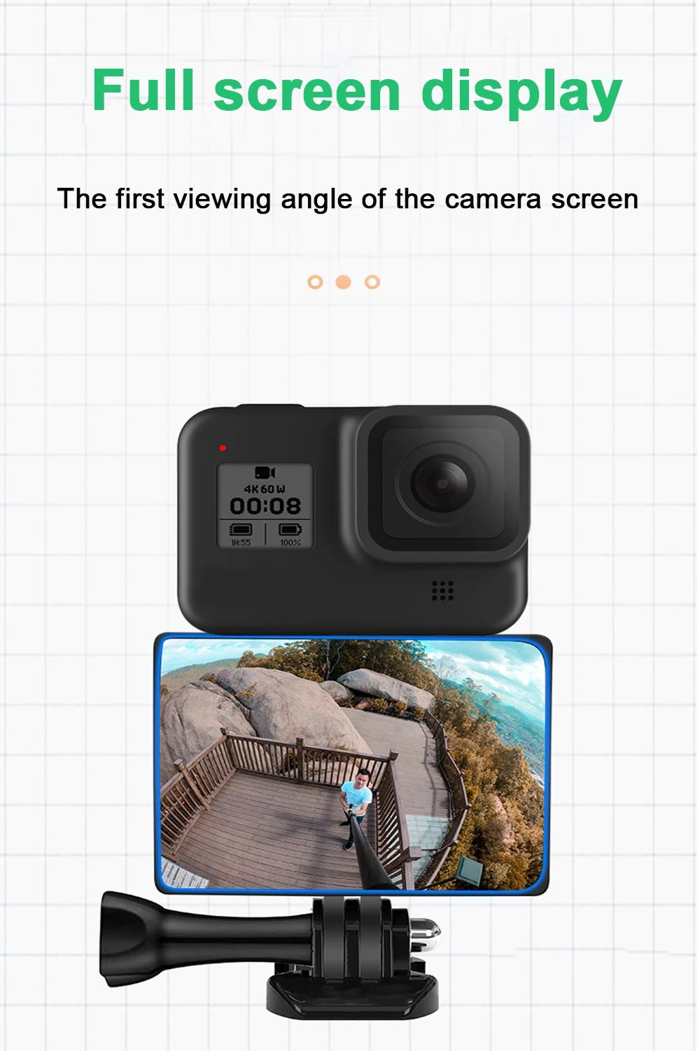 Рефракторное зеркало аксессуары для gopro hero9 hero8 hero7/6/5 gopro9 черный | Электроника