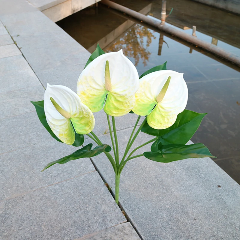 1 шт. искусственный антуриум Искусственные цветы Крытый зеленый завод балкон