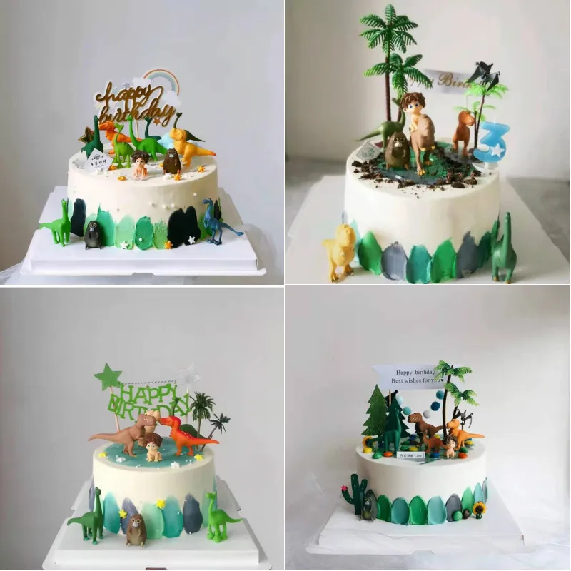 Cakesmile торт в джунглях с динозавром Топпер украшение на день рождения детский душ