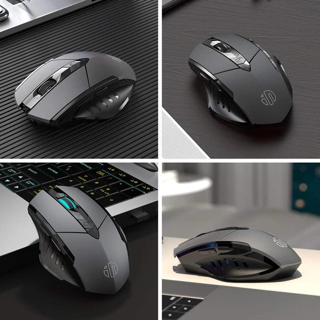 Wireless Mouse Rechargeable 2.4GHz USB Office Mute Bluetooth Mouse 6 High Effecient Buttons For PC Laptop Tablet Mobile Phone 5