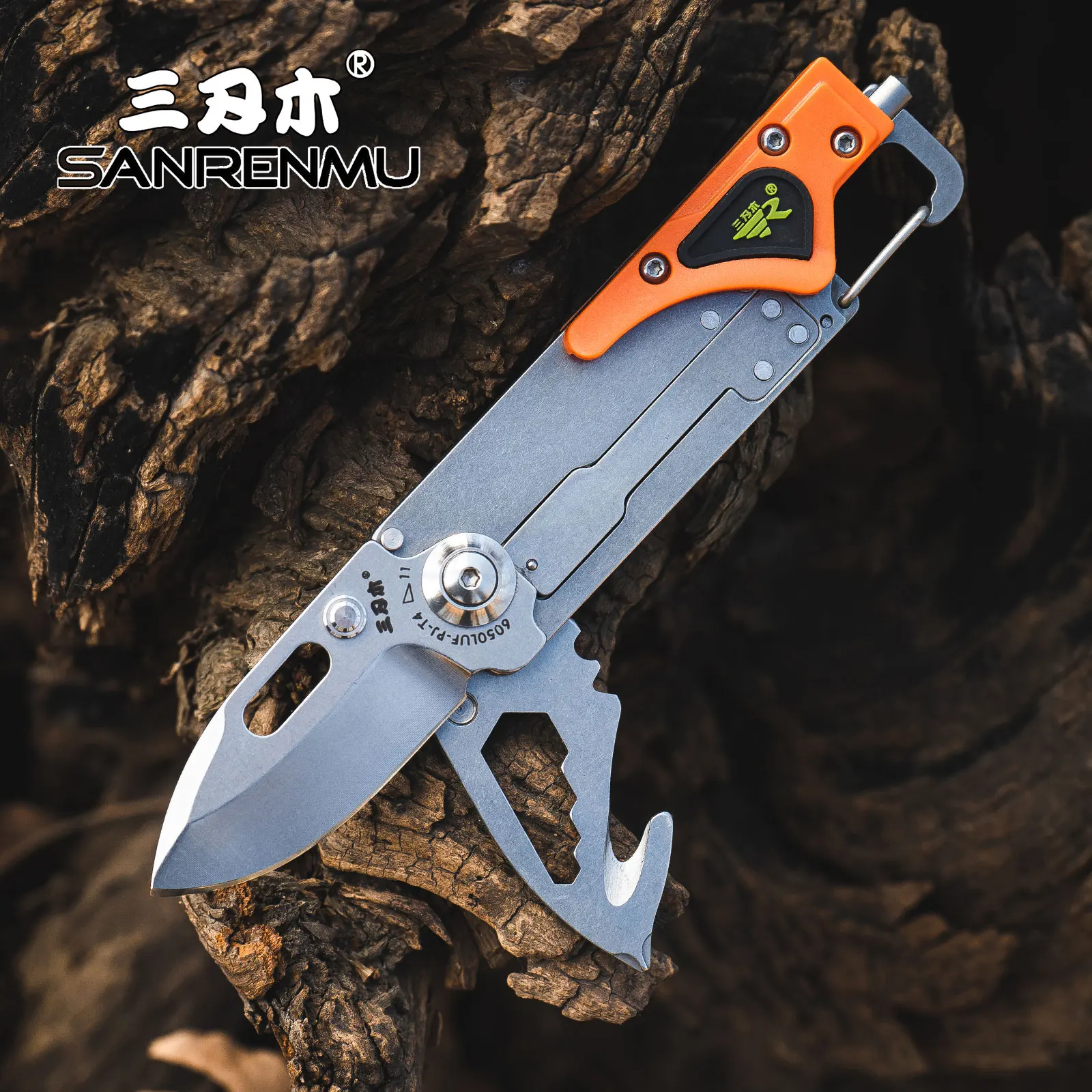 

SANRENMU 6050 Pocket Folding Knife Outdoor Camping Hunting EDC Mini Sharp Multi-Functional For Defense Of Military Industry Tool