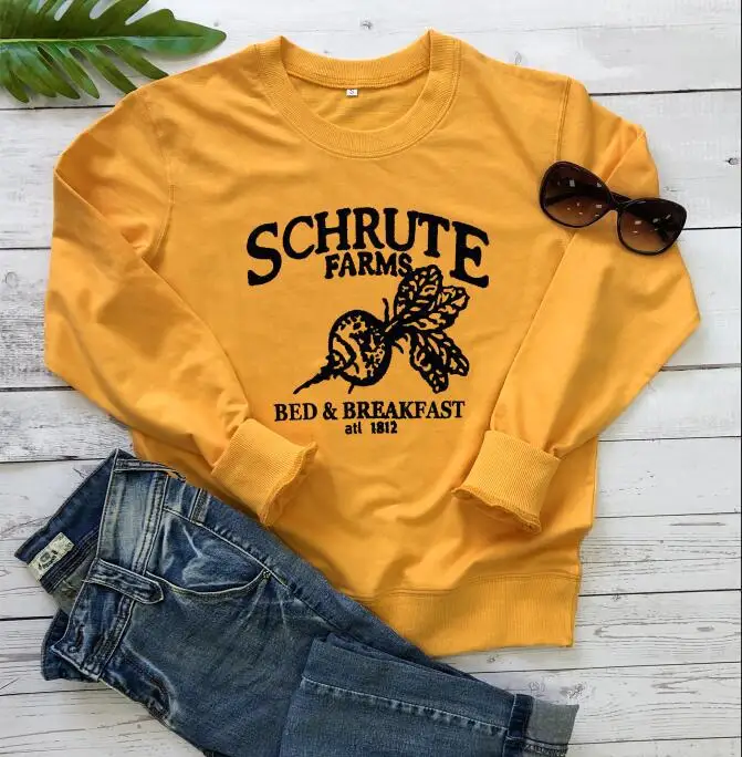 

Schrute Farms Hoodies Casual Print Pullovers Oversized Hoodie Gothic Plus Size Women Harajuku Woman Clothes Japanese