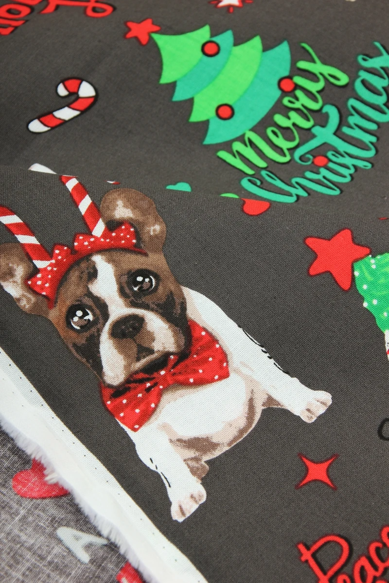 50*140 см Рождественский Французский бульдог кошка искусственный материал ручной