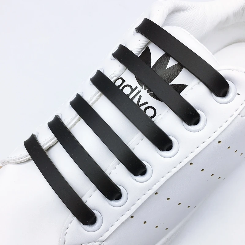12pcs/lot Silicone Shoelaces No tie Elastic Shoe Laces Special Shoestrings for Kid/Adult Lacing Rubber Sneakers Shoe Lace