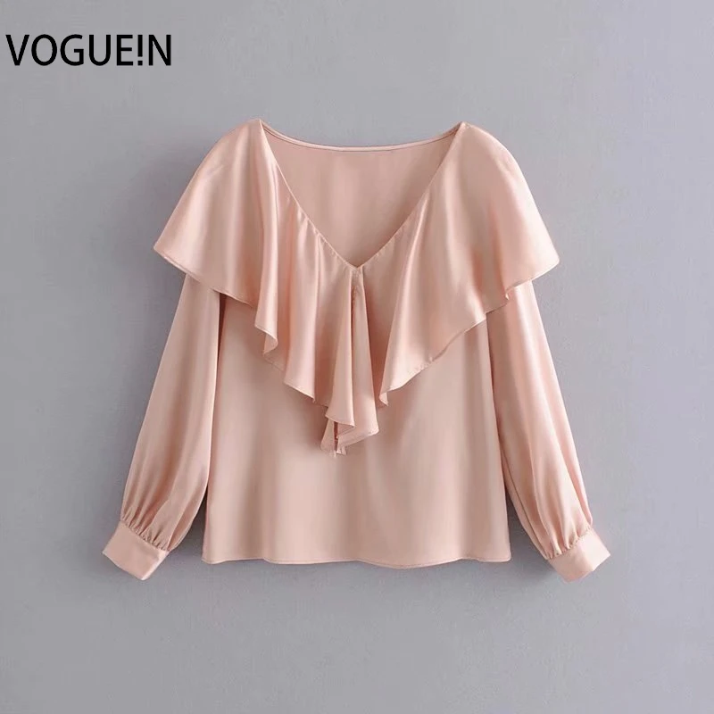 VOGUEIN Новый женский сексуальный светильник розовый однотонный топ с v-образным