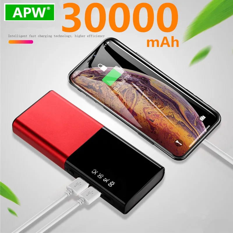 Внешний аккумулятор большой емкости 10000 мАч для iPhone Xiaomi портативное зарядное