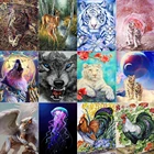 Алмазная 5D картина сделай сам, полноразмерная мозаика с изображением животных, собаки, лошади, Льва, вышивка крестиком, стразы для украшения дома