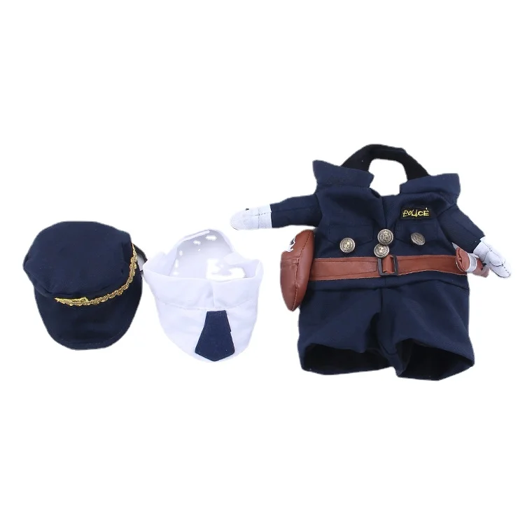 

Праздничная одежда, униформа для домашних животных, костюм собаки, Полицейская одежда с шляпой