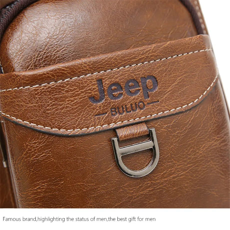 JEEP BULUO, мужские сумки-мессенджеры, новинка, хит, сумка через плечо, известный бренд, мужская кожаная сумка на груди, модная повседневная 6196