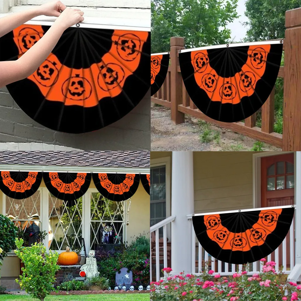 В помещении/на открытом воздухе флаг Тыква Happy halloween Фонари овсянка вентилятор