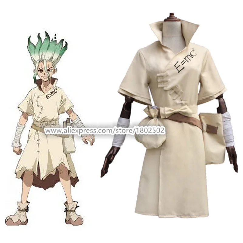 

Anime Dr. Stone Costume Senku Ishigami Cosplay Senku Adult White Male Full Set Custom Halloween Christmas Carnival Party