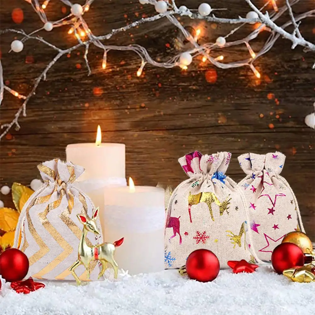 Рождественский узор конфетная сумка 1 24 календарь Комплект хлопок льняной