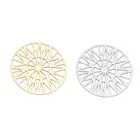 DoreenBeads модные медные филигранные штамповки разъемы круглые KC Золотой Серебряный Цвет ювелирных изделий DIY Charms25mm Dia. 10 шт.