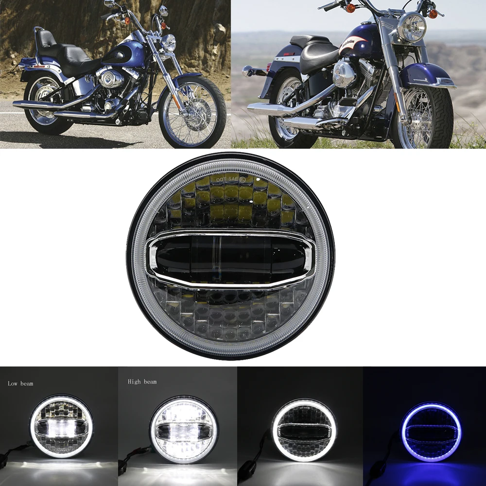 2019 Новый 7 дюймовый светодиодный фары мотоцикла для Harley Touring Street Glide Road King Ultra Classic