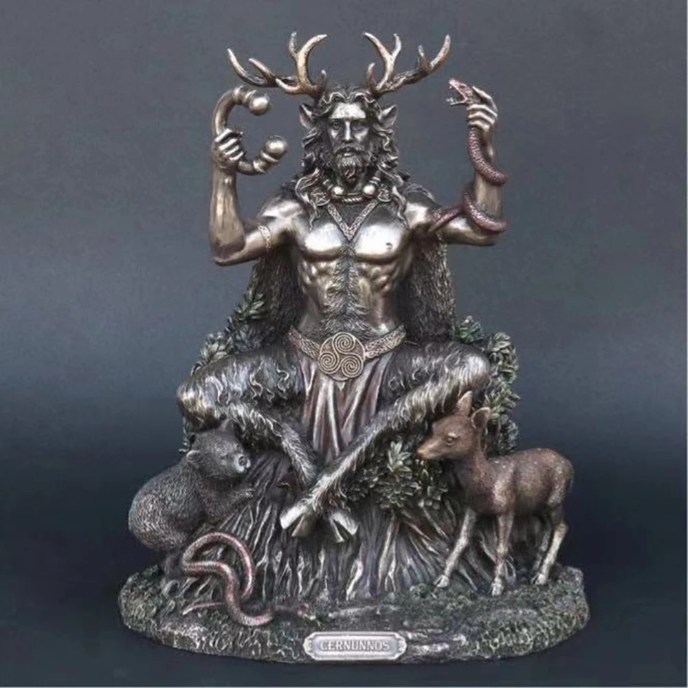 

Статуэтка Cernunnos в виде рогатого животного, скульптура бога, полимерный пейзаж, подземный мир, статуэтка, украшение для дома, офиса, магазина