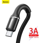 Baseus Micro USB кабель 3A Быстрая зарядка Android кабель для передачи данных для мобильного телефона микро зарядное устройство 1 м 2 м зарядный провод шнур с светодиодный кабель