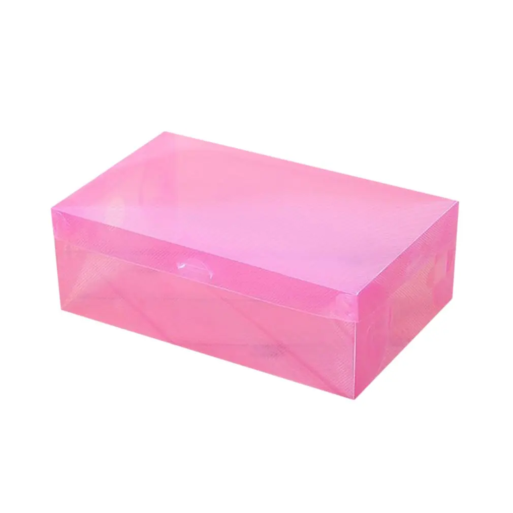 

PP Plastic Shoe Boxes Universal Storage Organizer Stackable Space Saving Flip Type Drawer Box for Slippers Sandals Sport Shoes