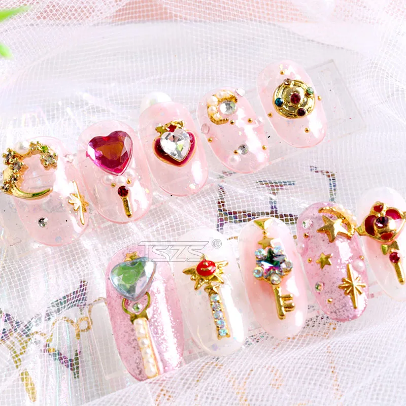 10 шт./лот Сейлор Мун в форме сердца со стразами любовь Меркурий Henshin стержень лак