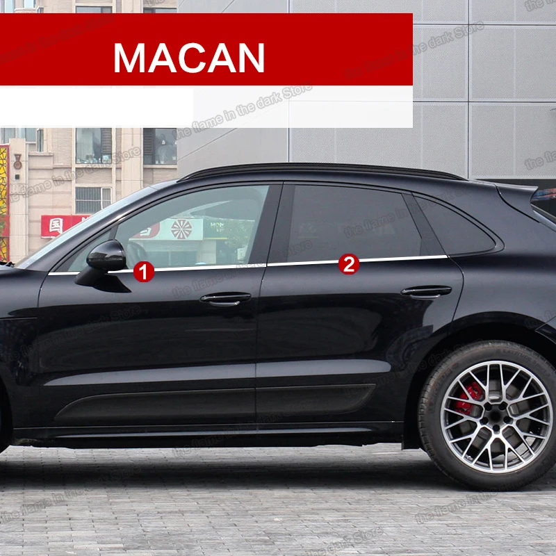Оконная отделка Lsrtw2017 из нержавеющей стали для Porsche Macan 2014 2015 2016 2017 2018 2019 2020 2021