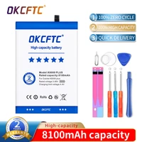 okcftc new battery for oukitel k6000 plus replacement 8100mah parts backup battery for oukitel k6000 plus smart phone