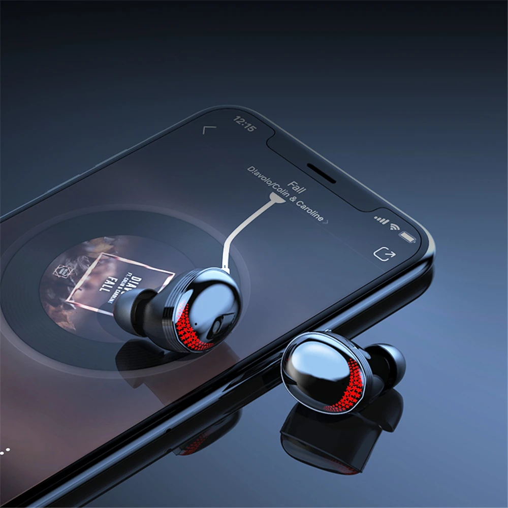 Беспроводные наушники Bluetooth 5,0 наушники 4D стерео звук наушники Встроенный микрофон светодиодный цифровые шоу Зарядка для samsung