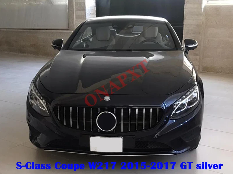 Автостайлинг для Mercedes-Benz S-Class coupe W217 2015-2020 средняя решетка из АБС-пластика GT