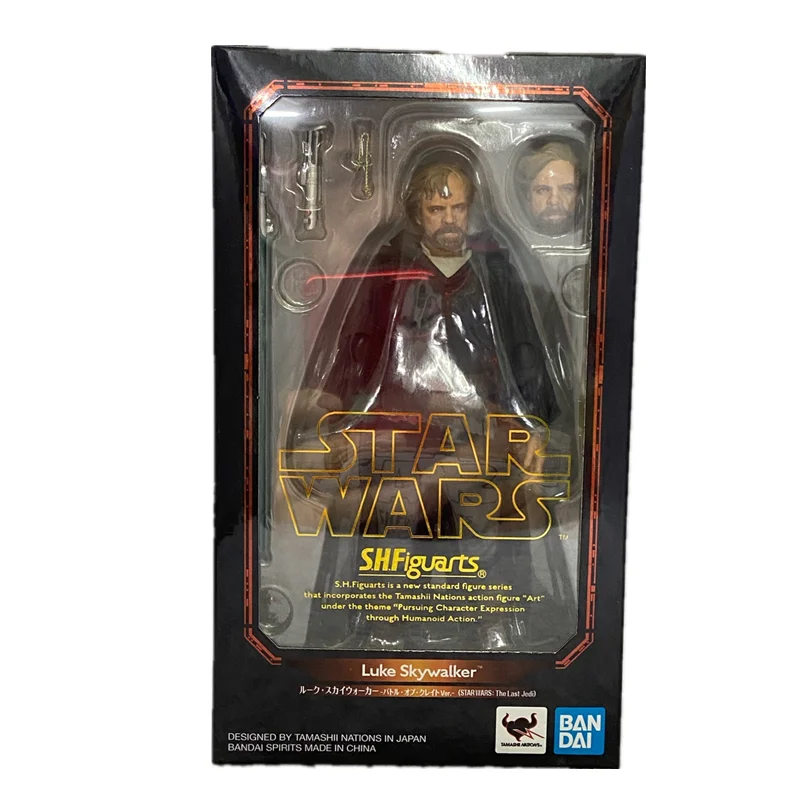 

15CM Original Bandai SHIF Star Wars Elderly Luke Skywalker The Last Jedi Model Toy A Birthday Gift for A Friend