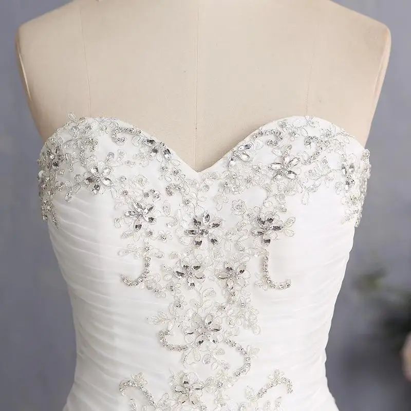 Женское свадебное платье из органзы со шлейфом | Свадьбы и торжества