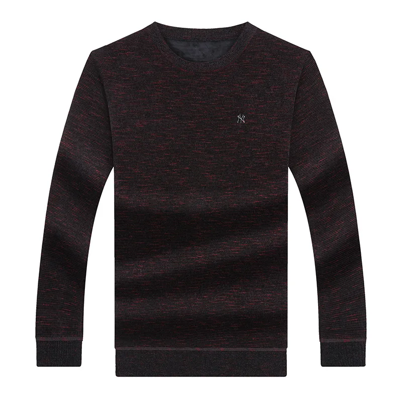

Winter new men's fattening plus size round neck Plush sweater for men's fat Plush sweater for men's warm long sleeves