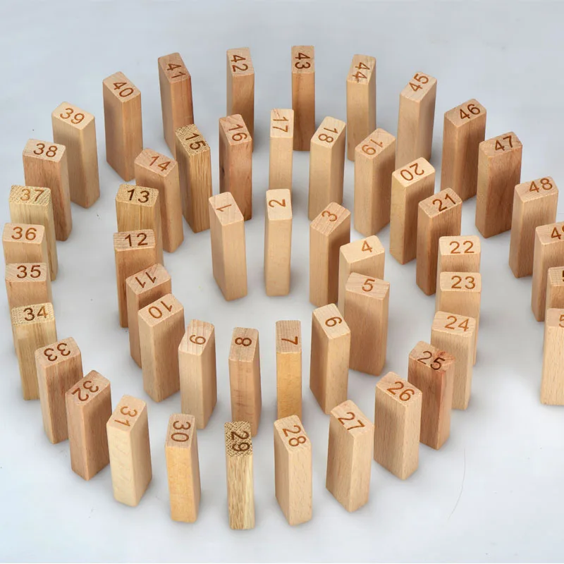 Детская цифровая игра Дженга многослойные Твердые сосновые высокие