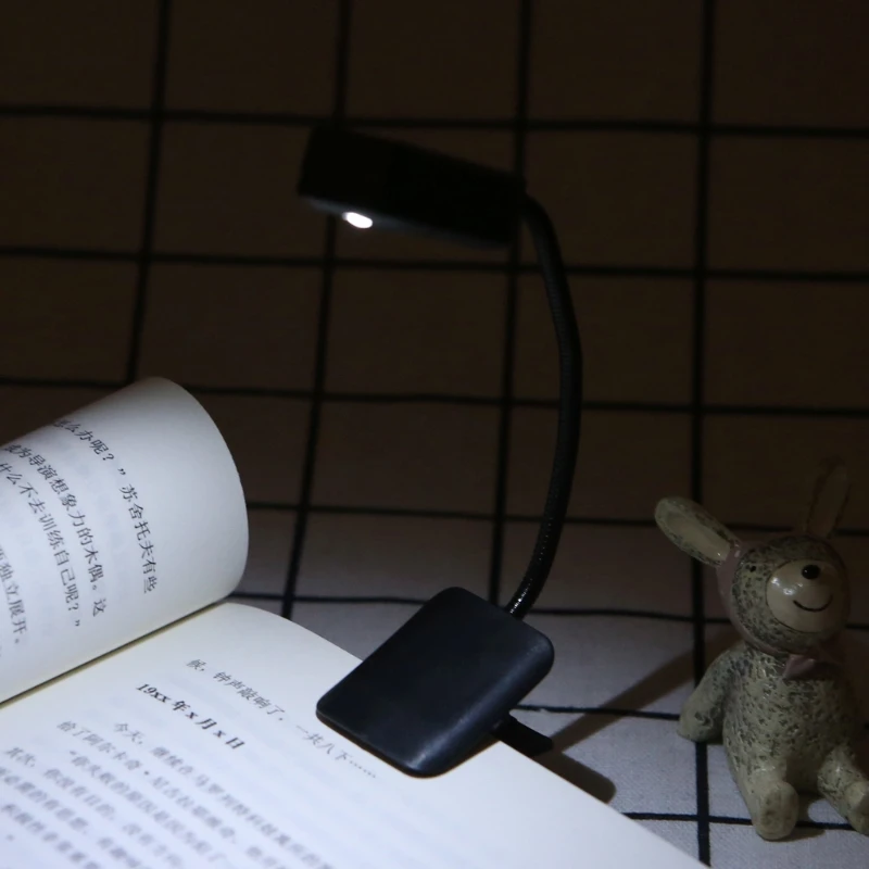 

2021 New For Kindle & Notebook Reading Light LED Book Light Table Lamp Mini Flexible Clip