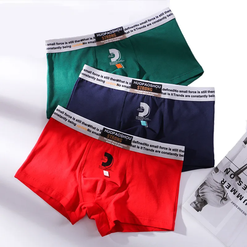 

New Brand Cotton Mens Loose Breathable Underwear Boxer Boxers Panties Cuecas Masculina Man Underpant Boxershorts