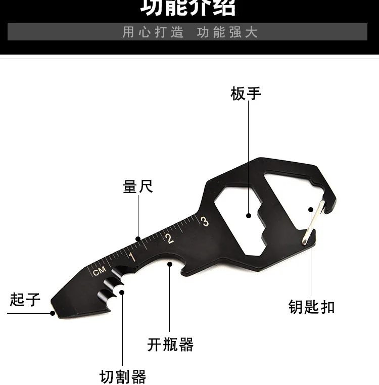 

Outdoor Tool Keychain Cassette Tool Card Multifunction Bottle Opener Hex Pendant Portable Screwdriver Mini Bottle Opener