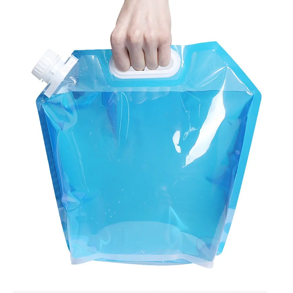 Портативный складной ручной походный контейнер для питьевой воды объемом 5/10