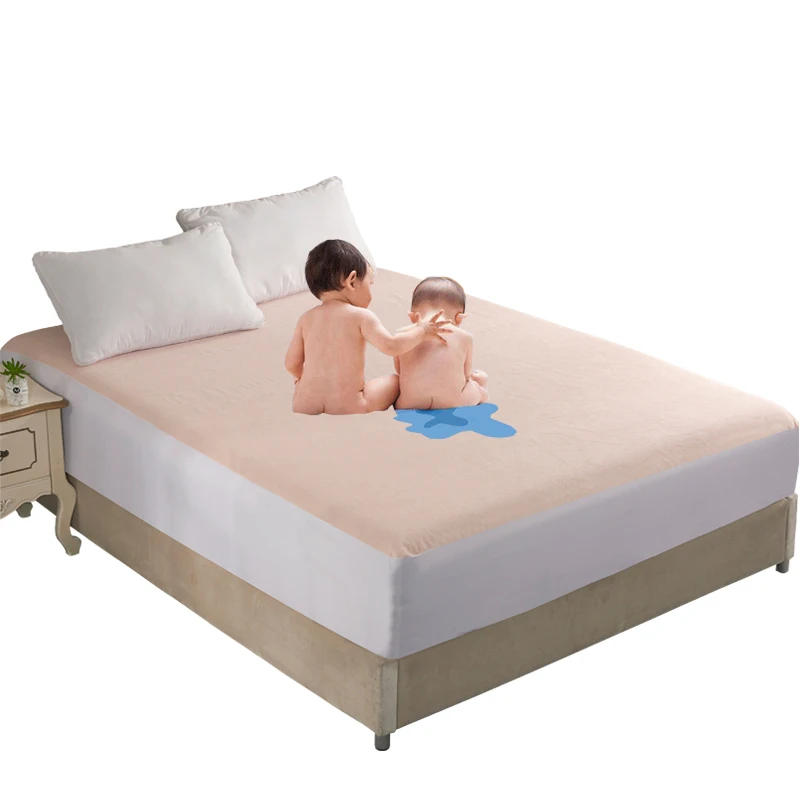 Однотонное водонепроницаемое покрытие матраса листы фронтальная хлопковая