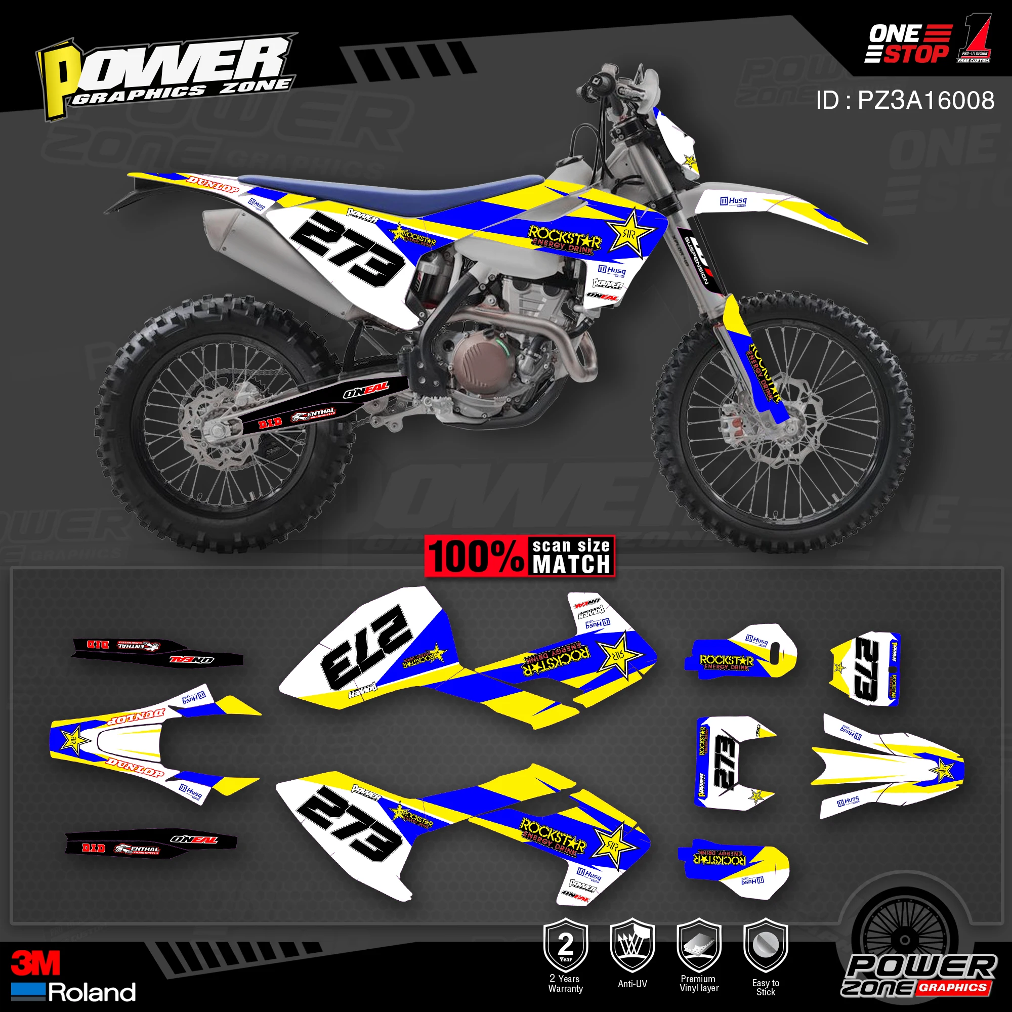 Персонализированные графические наклейки PowerZone Team 3M наклейка s Kit для Husqvarna Sticker