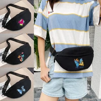 men and women crossbody bag shoulder waist packs chest bags butterfly printing mini bag canvas gym sports bag fashion tote bags