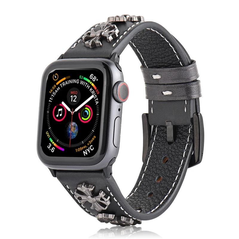 Кожаный ремешок для Apple watch band 44 мм 40 мм correa iwatch 42 мм 38 мм 3 2 Высококачественный Браслет для Apple watch 4 5 Аксессуары