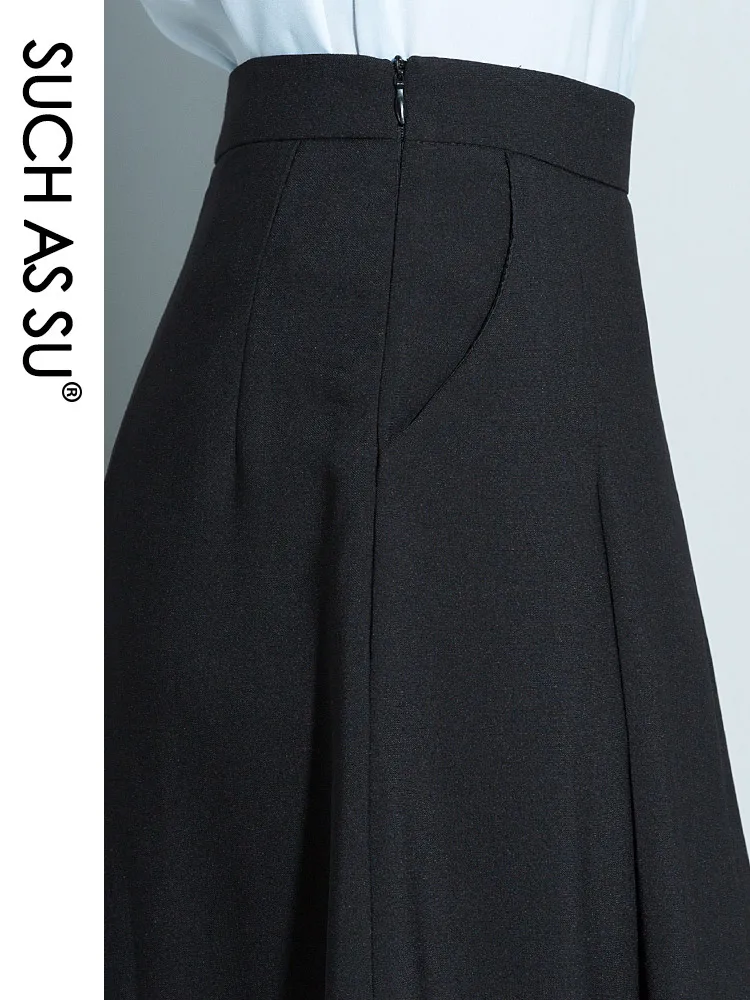 Таких как SU 2021 Летняя мода Высокая талия брюки с широкими штанинами до колена