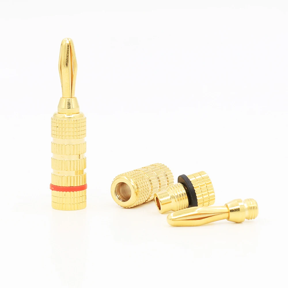 HI-FI Speaker Terminal banan plug 24K Gold plated Audio Cable Banana Plug adapter for cable | Электроника
