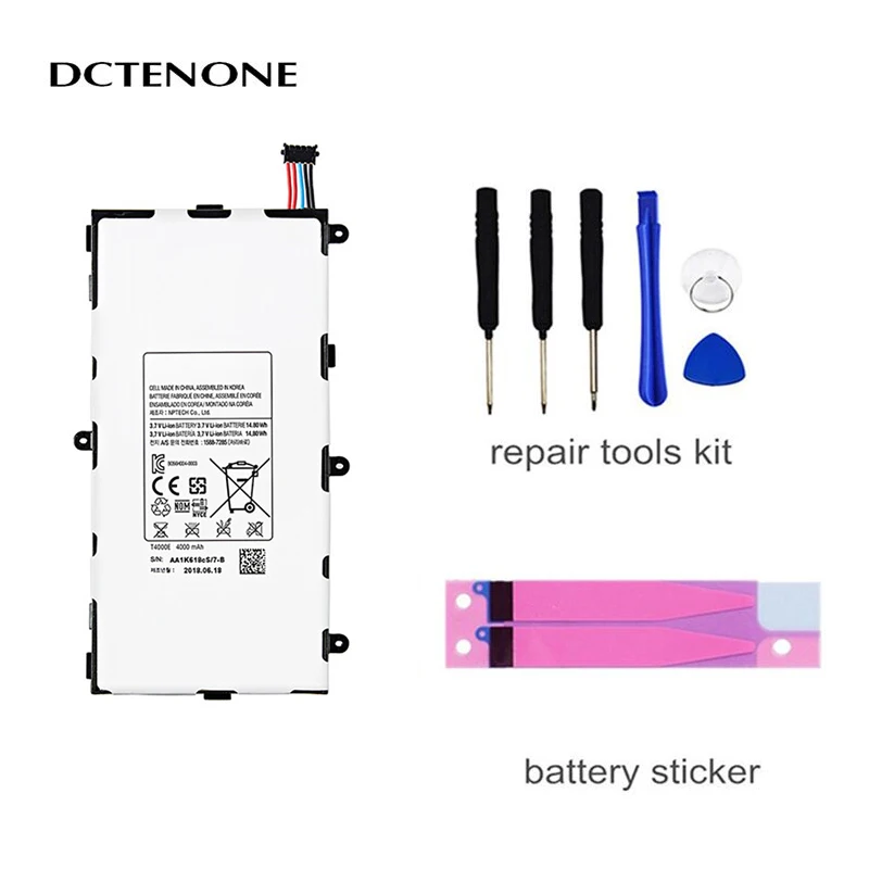 Сменный аккумулятор DCTENONE T4000E 1 шт. 4000 мАч для Samsung Galaxy Tab Tablet 3 7 0 T211 T210 T215 T210R T217A SM T2105