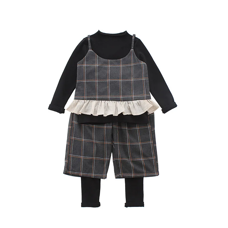 

Children's clothes girls children 2021 new female baby three-piece suit small sweet style fashion during the spring and autumn