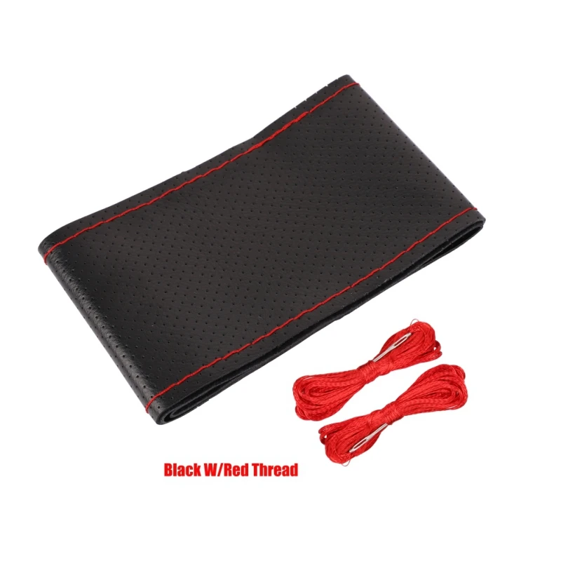 DIY Универсальный чехол рулевого колеса автомобиля из натуральной кожи мягкая