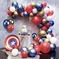 1set marvel super hero balloons garland arch kit red blue gold white balloons wedding birthday party decors baby shower globos