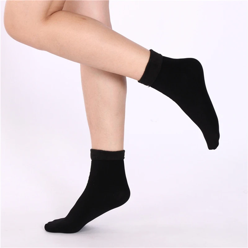 Warm Female Male Socks Thicken Thermal Wool Cashmere Snow Winter Unisex Seamless Velvet Boots Floor Sleeping | Женская одежда